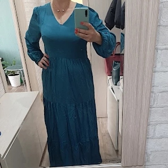 RUFFLE TIERD RUFFLE HEM MAXI DRESS - Picture 4 of 6